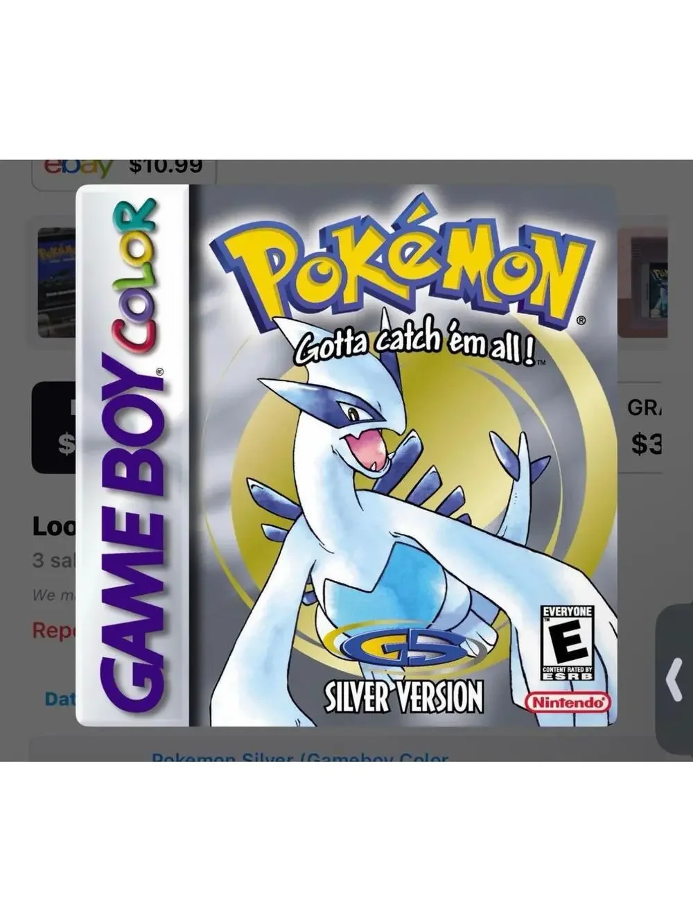 Pokémon Silver for Nintendo Gameboy Color